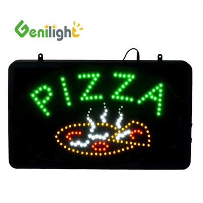 Iluminação LED de forma personalizada Pizza sinal de exibição para a janela da loja em material de PC