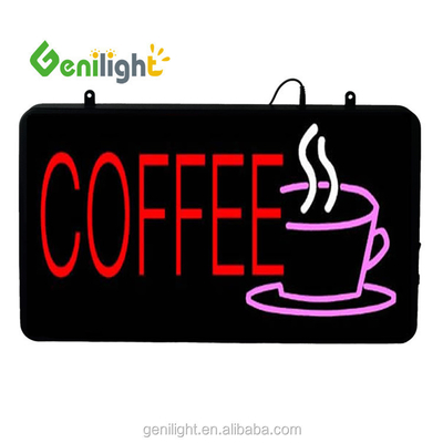 Painel de visualização brilhante 12V LED de néon sinal de café para instalação pendurada GLT-LSN5633-037