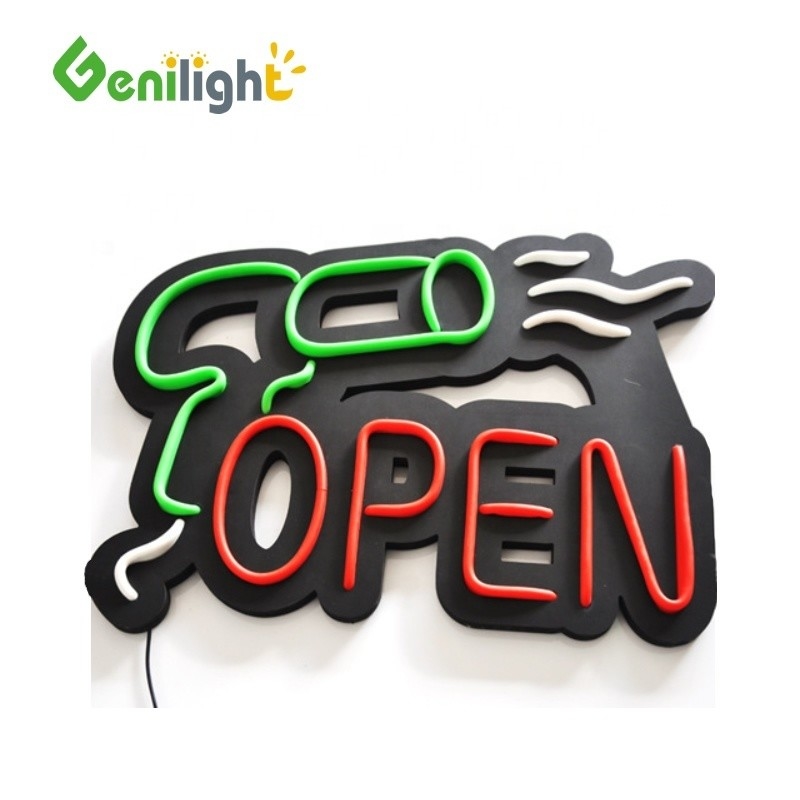 Cartão de publicidade LED de neon acrílico personalizado para decoração de Natal interior / exterior