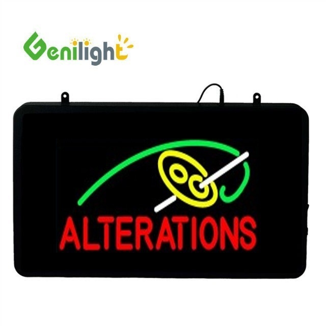 Flashing Animation Genilight 22*13inch LED Open Neon Sign Perfeito para marca personalizada
