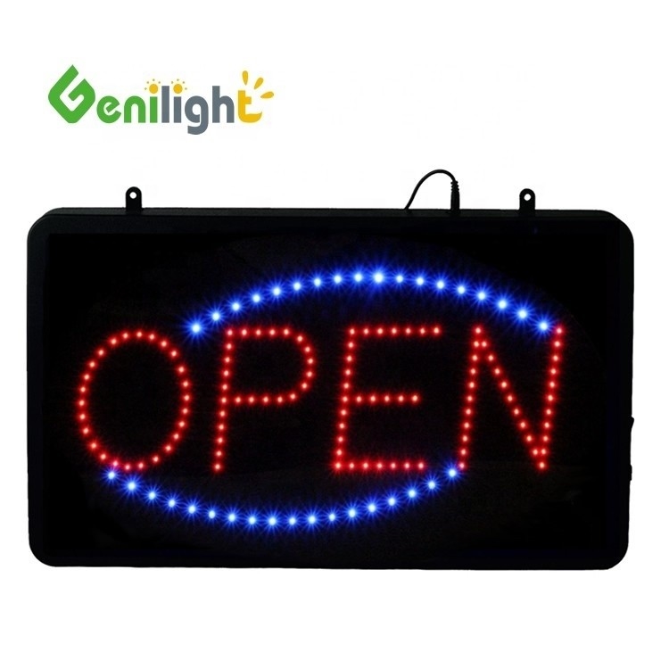 Lâmpada de neon exterior LED personalizada sinal aberto com material ABS e 3 tipos de função de mudança