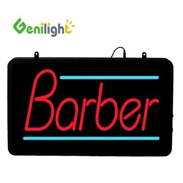 Genilight 56*33 cm LED Neon Sign para barbearia atraente e marketing eficaz
