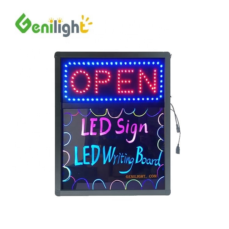 Rectangular LED Open Sign Neon Glow Signs For Shop Window Led Sign Led Writing Board Custom Durable