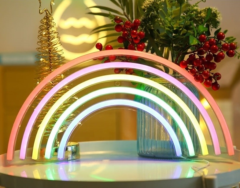 Set de Sala de Festas Sinais de Neon LED Sinais acrílicos com luzes LED RGB personalizados e operados por USB