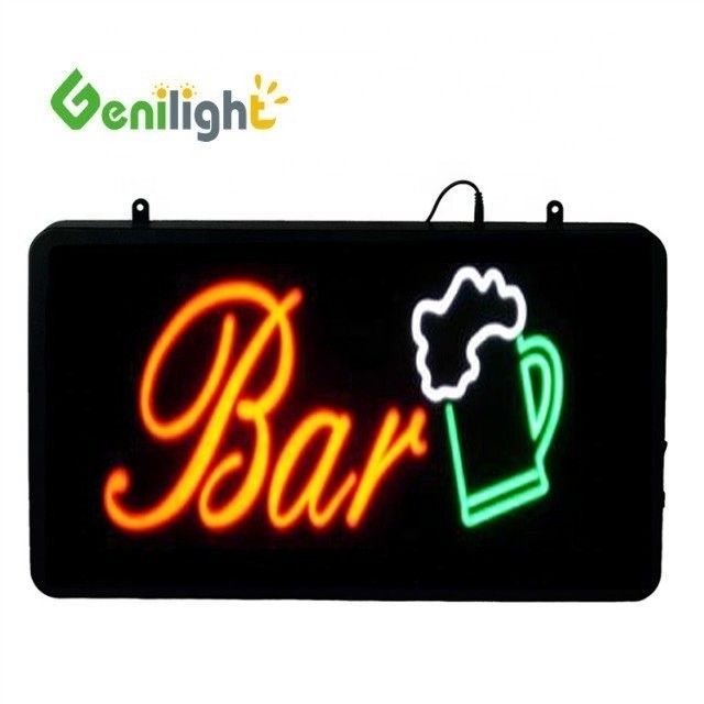 Genilight 56*33 cm Melhor Design LED Neon Beer Bar Light Signs Epoxi Resina e Acrílico