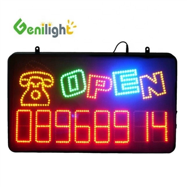 56*33 Tamanho do painel Indicador eletrônico LED Neon aberto personalizado com resolução