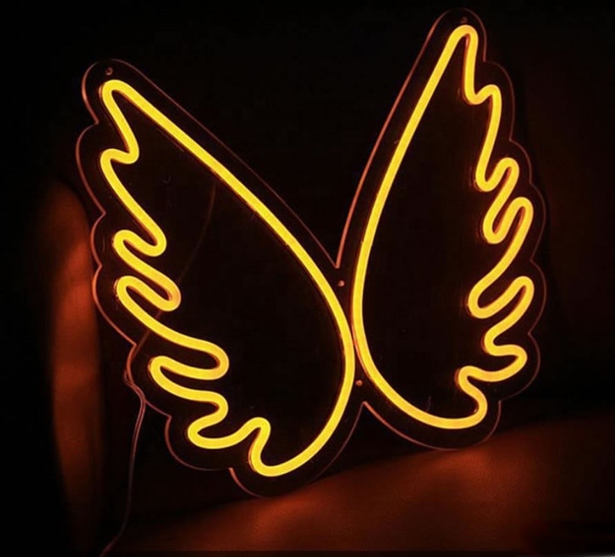 45*34cm Angel Wing Neon Signs para Decoração de Parede no Quarto das Meninas Quarto das Crianças Energia do Casamento