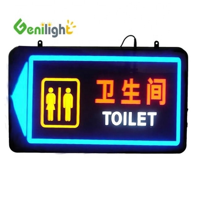 Sinal de neon LED personalizado para banheiro de homem e mulher Adição atraente para lojas de varejo