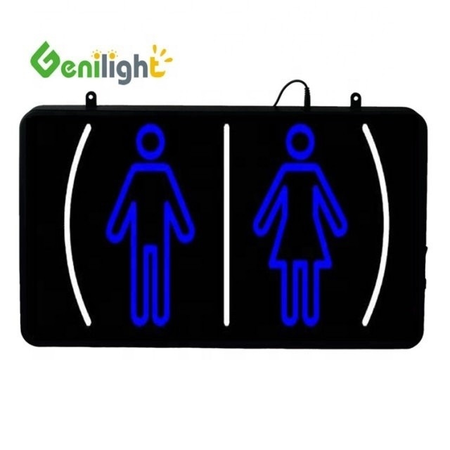 56*33 Dimensão do painel Toalha de WC personalizada LED de luz de néon com 1