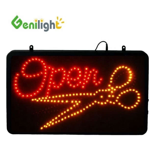 Tesoura de barbeiro cortar LED sinal popular animado neon cadeia para suas necessidades de negócios
