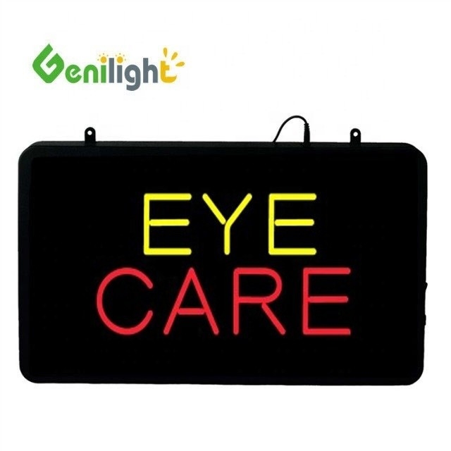 Tabela de Neão LED Genilight para Cuidados Oculares 22*13 polegadas CE RoHS