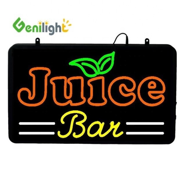 CE ROHS Power Custom JUICE BAR sinal de neon aberto projetado para Função de Animação