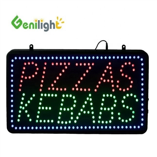 Display elétrico LED com rolagem programável Genilight Indoor 56*33cm para PIZZAS KEBABS