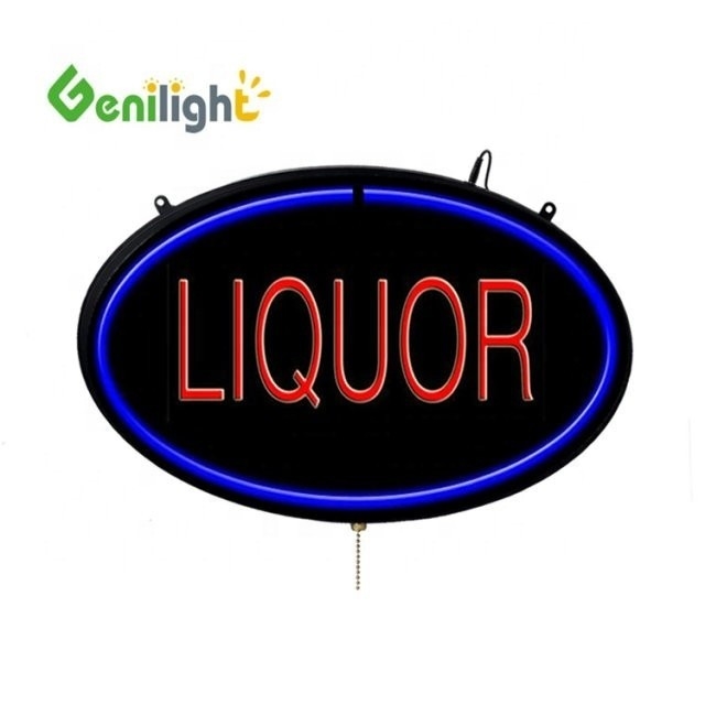 TAG DE NEON LED DE LIQUOR DE Alta Densidade de Pixéis para Lojas DC12V Outframe ABS Open-Mold