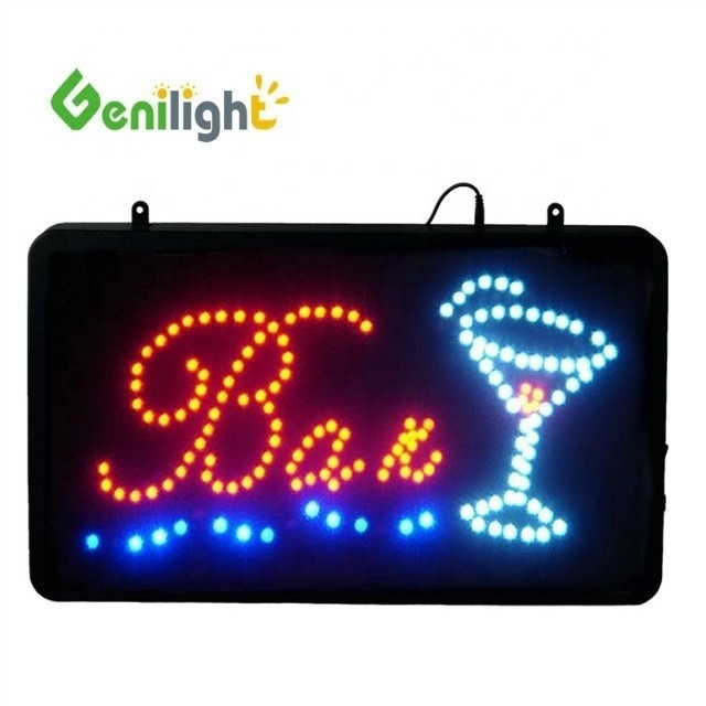 Mensagem em movimento colorida LED Publicidade BAR Sinalização aberta com mensagem personalizável