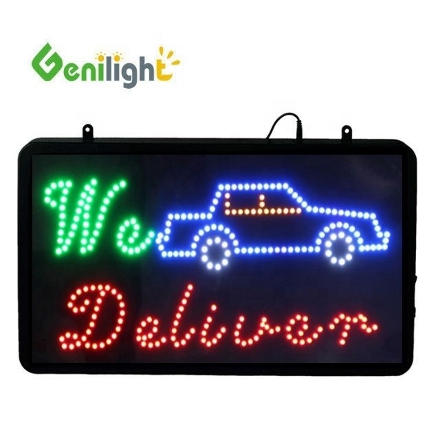 Genilight Indoor 56*33cm LED de alta luminosidade e baixa tensão sinal aberto com função RGB