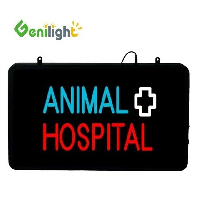 ABS de molde aberto Outframe Genilight 56*33 cm ANIMAL HOSPITAL LED Neon Sign Para decoração de parede
