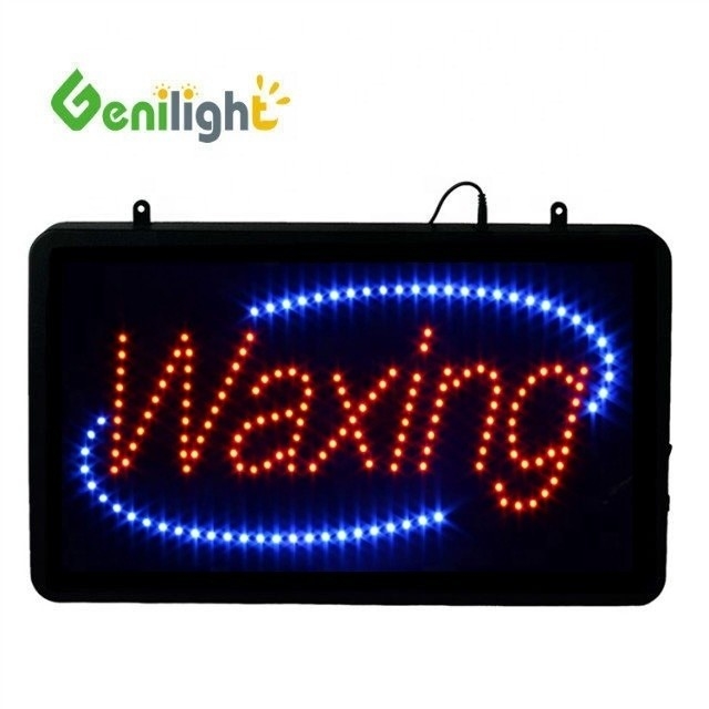 22*13 polegadas DC12V Genilight Indoor WAXING Animação LED sinal para a publicidade de tensão segura