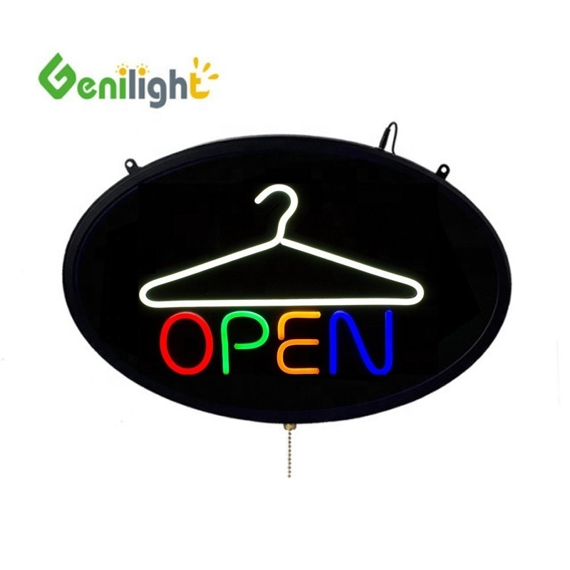 Indoor Genilight Oval 58*36cm LED Coat Hanger Neon Sign com Pitch Pixel