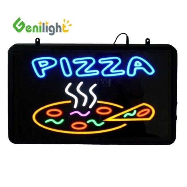 ABS Open-Mold Outframe Alta relação de contraste de brilho Personalizado Pizza Planet LED Neon Sign