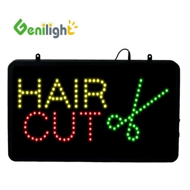 Genilight Indoor 56*33cm Salão de cabelo alto brilhante Corte de cabelo painel de luz aberto para salões