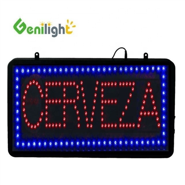 Indoor Super Brightness Custom LED CERVEZA Open Display para BEER BAR da Genilight