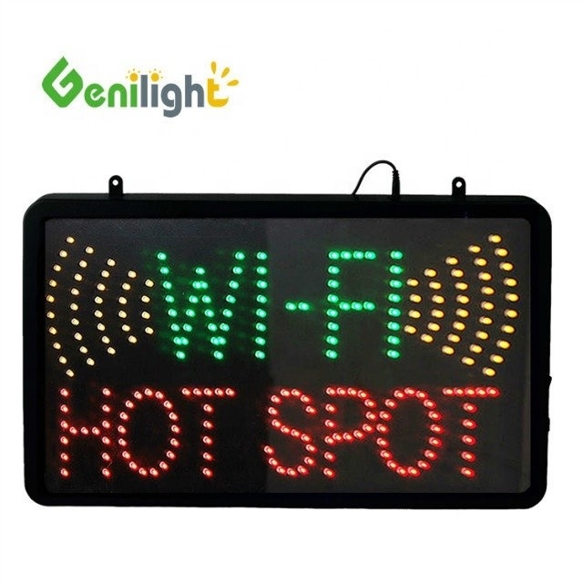 Full Color WIFI HOT SPOT LED Open Sign Projetado com 5mm Superbright LED no melhor negócio