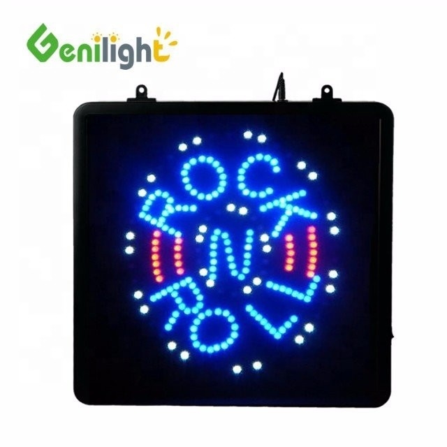 Controlador de flash Interior 53 * 45 cm Música animada Rock and Roll LED Sinalização Sem Música Sem Vida
