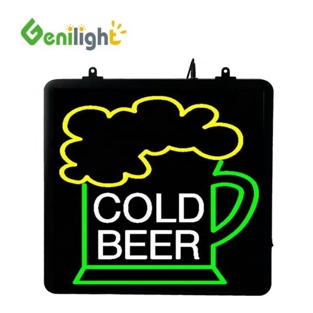 FULL COLOR Indoor Acrylic Custom Led Beer Neon Sign Com Função de Animação
