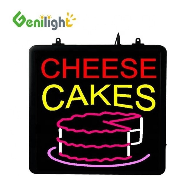Cartas de queijo personalizadas de cores múltiplas Sinais de néon com luzes LED Brilho personalizado