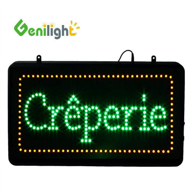 Tipo OEM Genilight Indoor 22 * 13inch DC12v Professional CREPERIE LED Light Open Sign