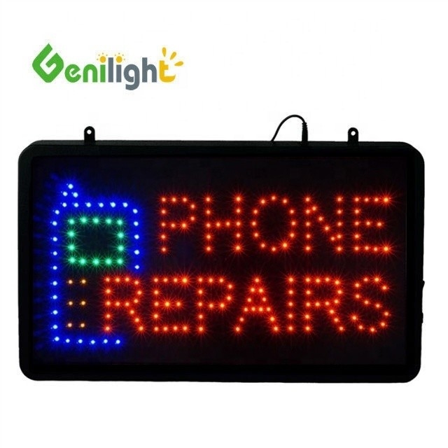 Genilight Indomério LED Publicidade sinal para celular desbloqueio acessórios loja de reparo
