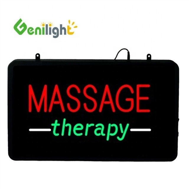 Genilight 22 * 13 polegadas CE RoHS acrílico massagem terapia sinal de néon ideal para salão de massagem