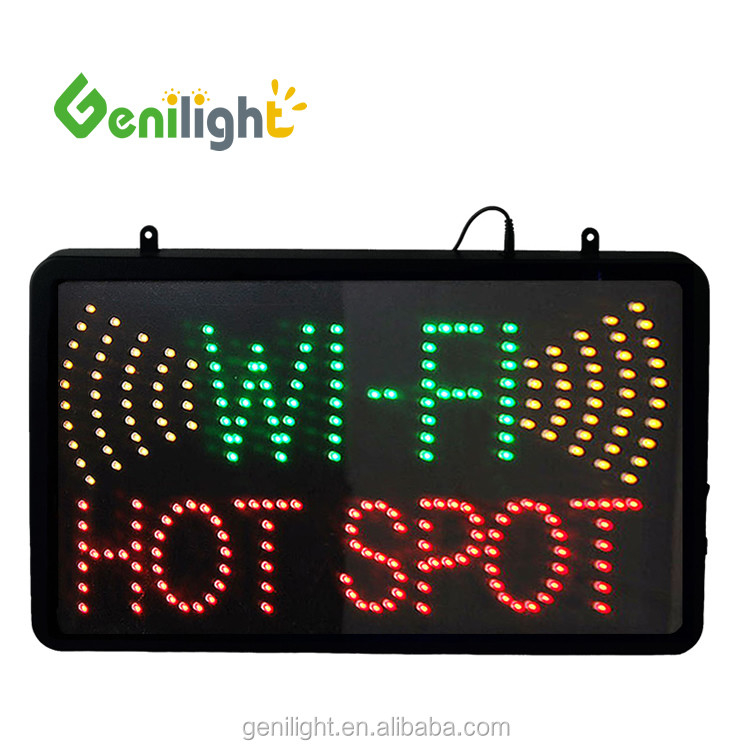 100000h Luz Esperança de Vida LED sinal para Hotspot Aberto e Wi-Fi gratuito Internet Cafe